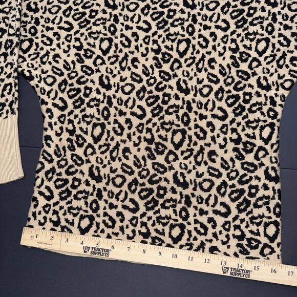 Maurices Cheetah Cat Print Dolman Sweater Quiet Luxury Classic Business Casual - Picture 9 of 14
